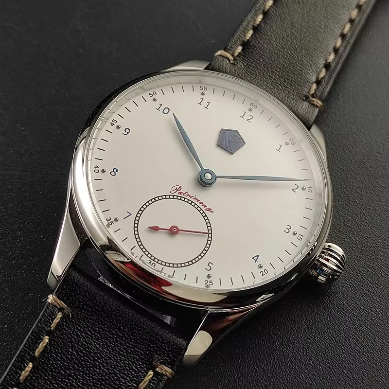Montre mécanique manuelle broche bleue rôtie mouette ST3621 Jones épée Vintage affaires hommes étanche