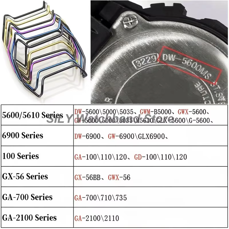 Protection de montre en métal pour Casio DW5600/5610/6900 GA100 GA2100 GA700 GG1000 GWG1000 – Accessoires