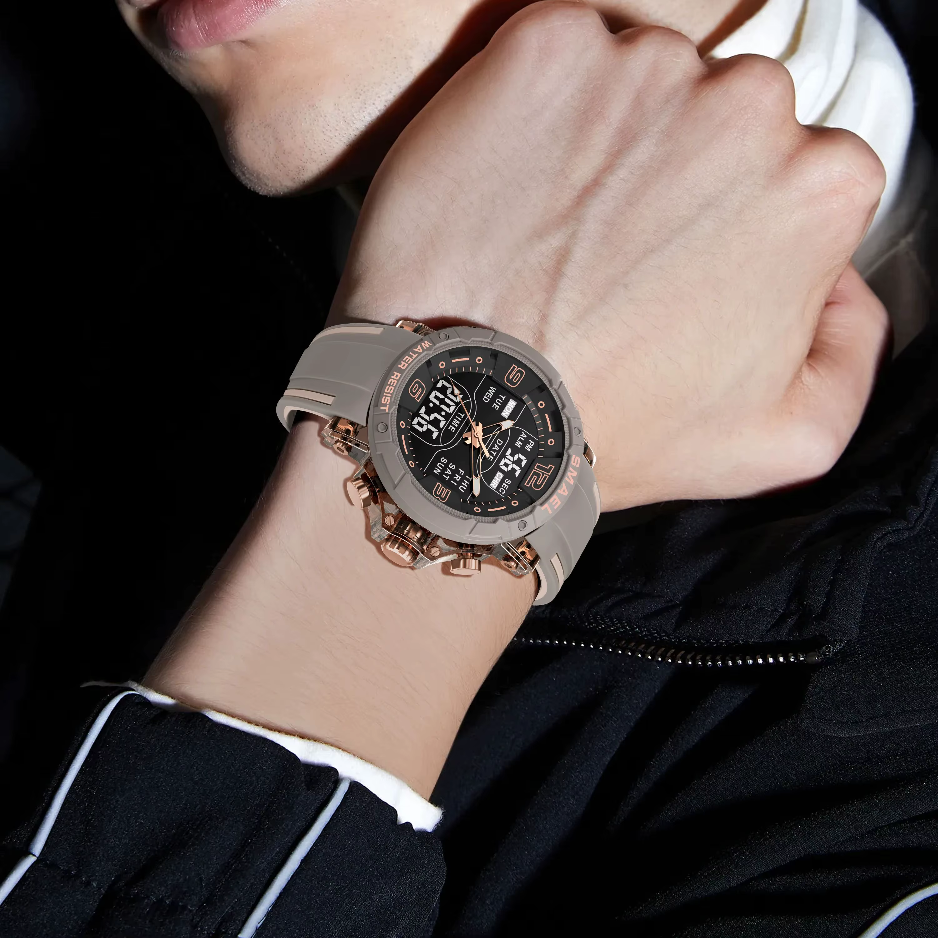 SMAEL marque 8140 étanche livraison directe montre réveil veilleuse jeune mode affaires Quartz Sport montres