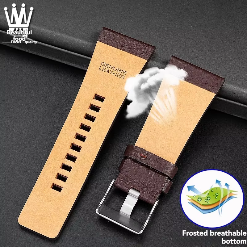 Bracelet de montre pour montres diesel DZ4386 1657 1399 1206 423 noir Band22mm 24mm 26mm 27mm 28mm 30mm 32mm véritable