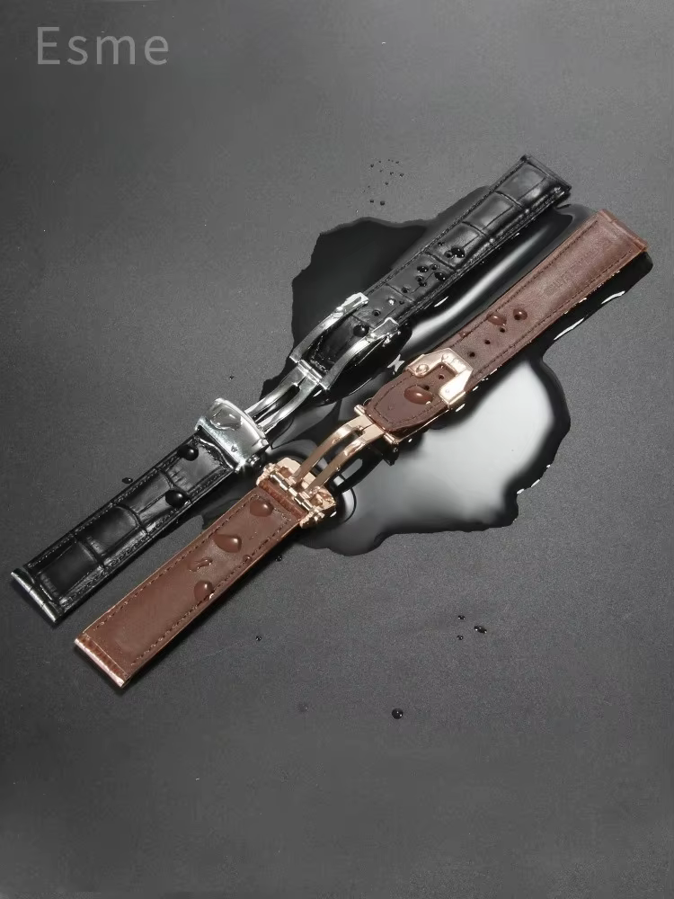 Bracelet de montre en cuir véritable pour Lung Lacroix