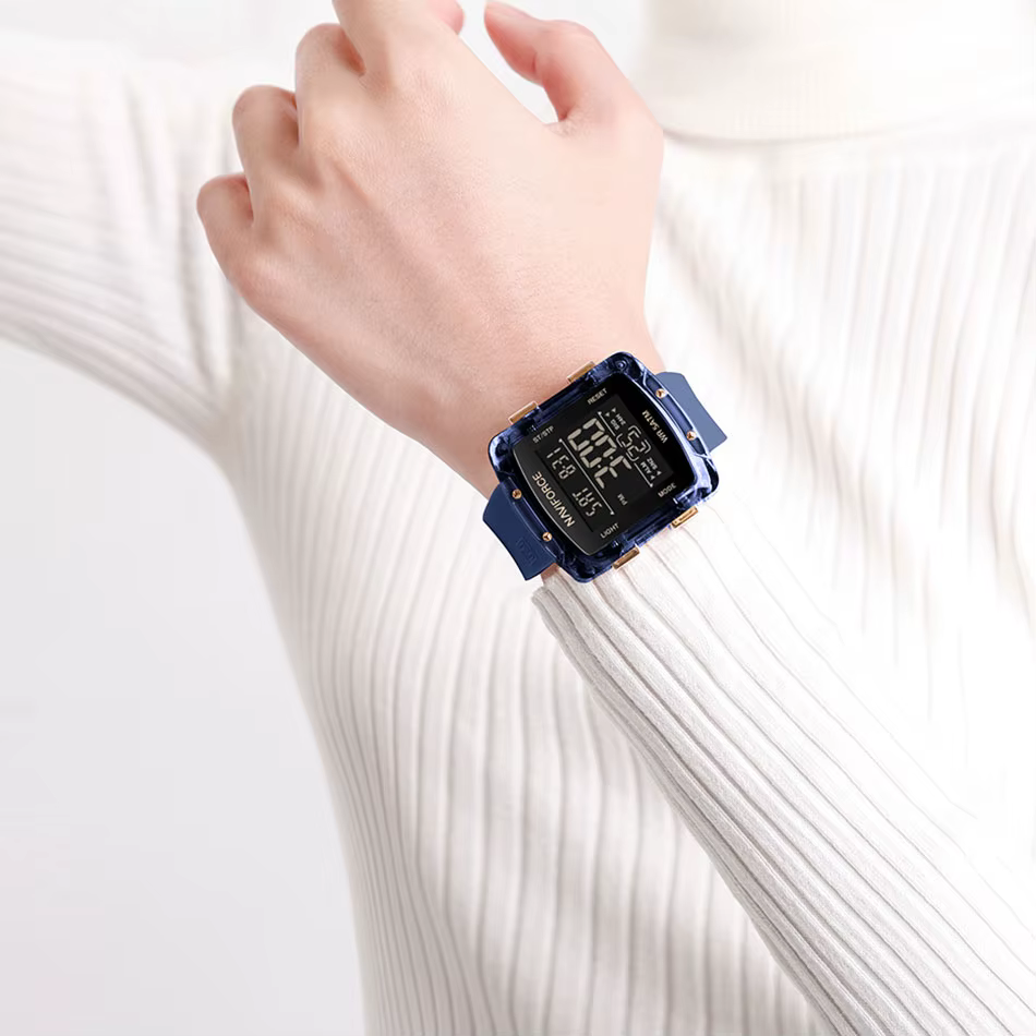 NAVIFORCE mode montres numériques femmes montre de sport étanche 50 M carré électronique