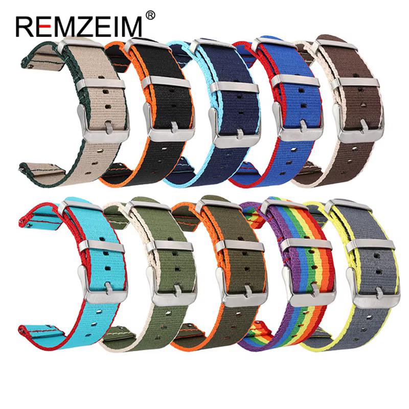 Bracelet en nylon lisse de qualité supérieure pour hommes et femmes