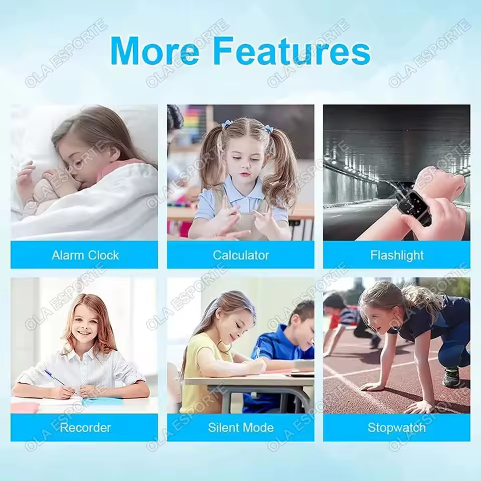 Montre intelligente pour enfants carte SIM GPS caméra HD appel vidéo SOS moniteur de localisation Smartwatch pour