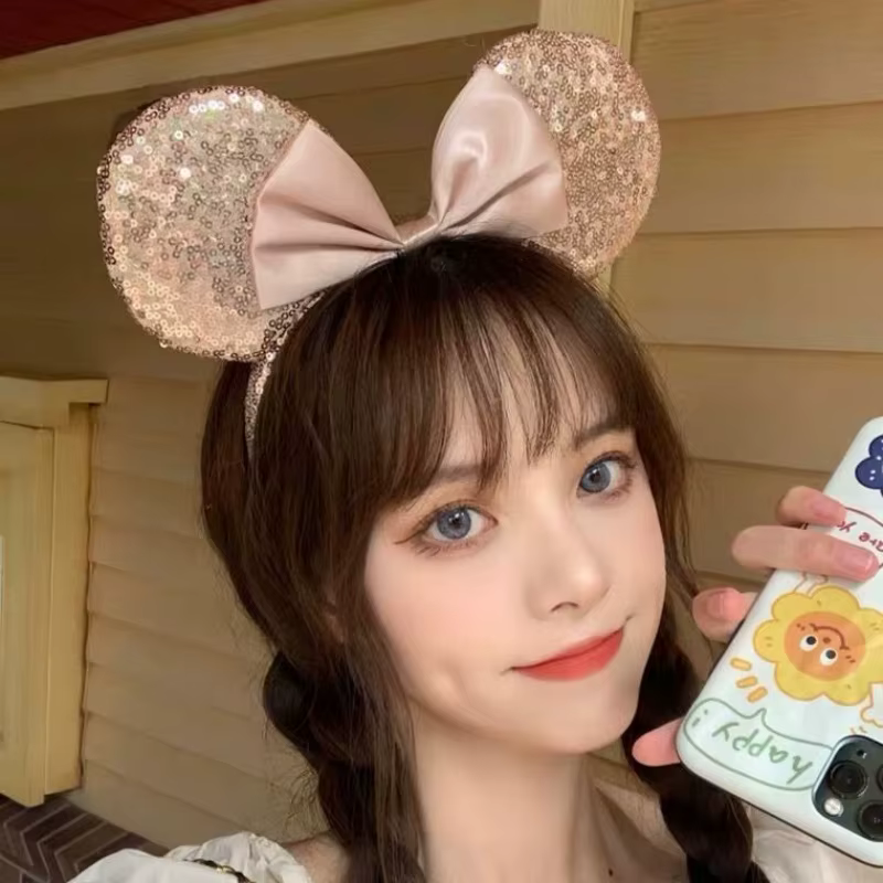 Serre-tête pour la fête, accessoire de cheveux Mickey Minnie, accessoire de cheveux nœud, coiffe de spectacle pour fête