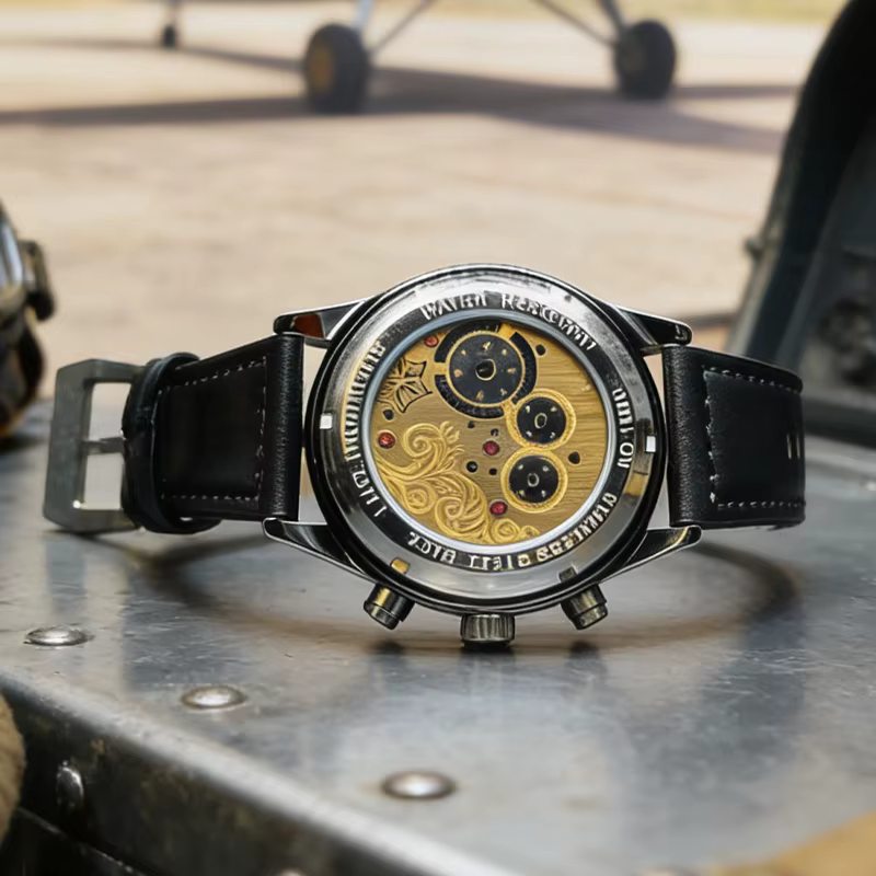 Montre mécanique automatique pour homme avec design squelette