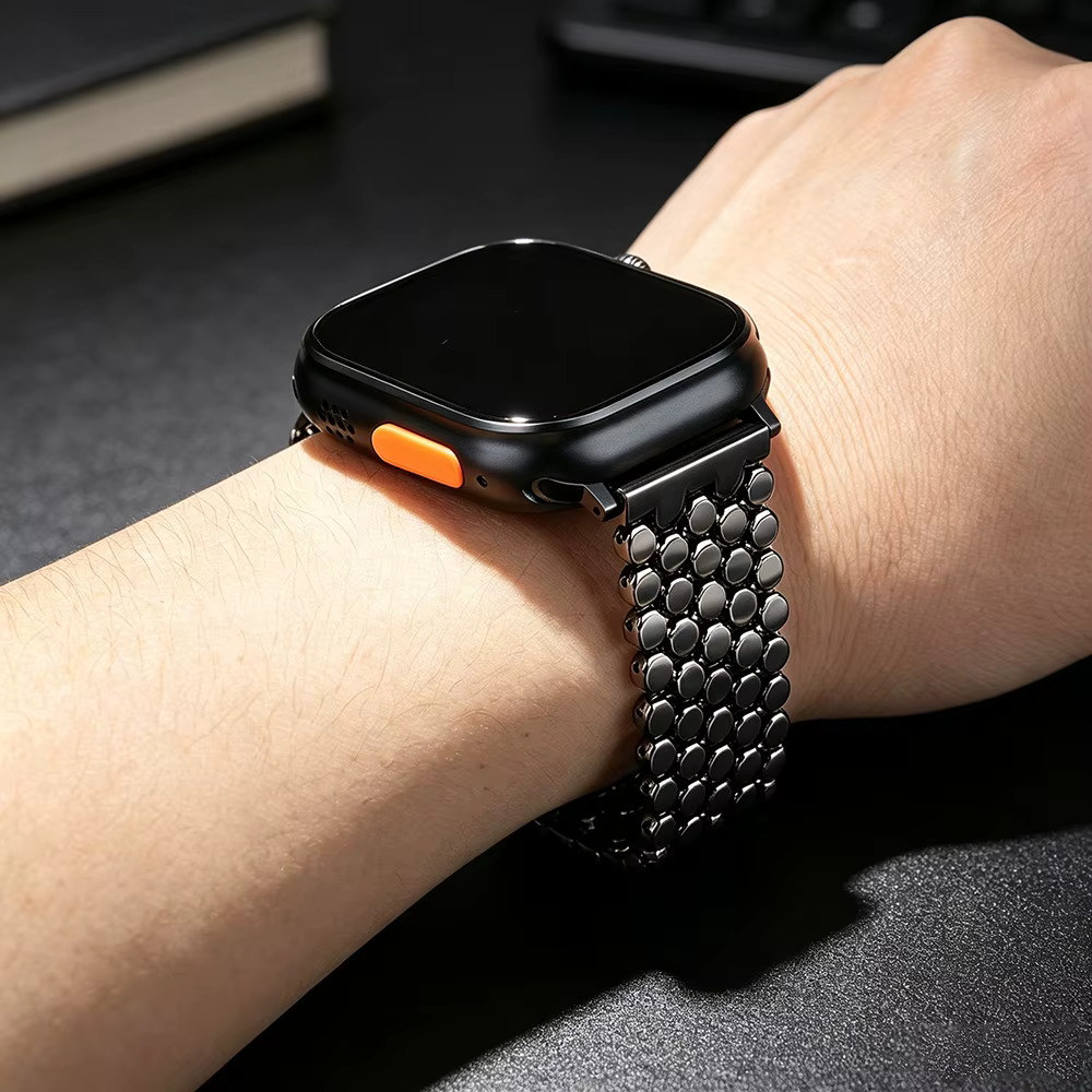 Bracelet en métal nid d'abeille pour Apple Watch Series 49mm 46mm 45mm 44mm 42mm 41mm 40mm