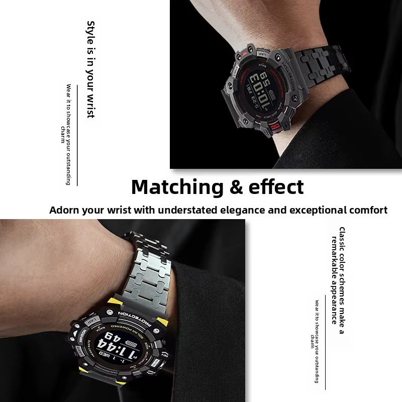 GBD H1000 grand poignet étendu Bracelet en acier inoxydable pour G-SHOCK Casio 3475 GBD-H1000 adaptateur
