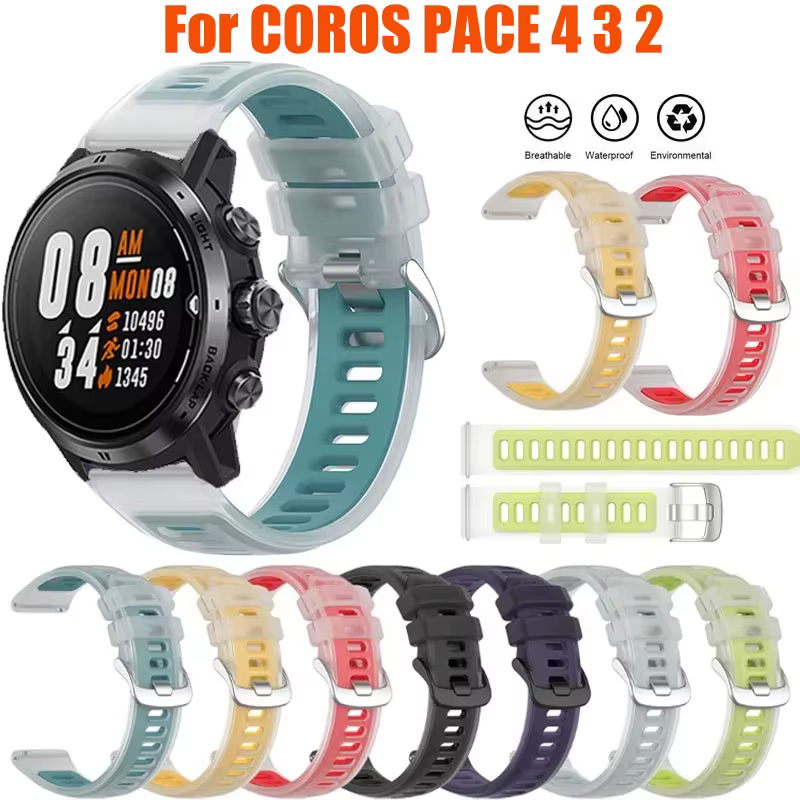Bracelet de montre coloré en gelée pour COROS PACE 4 3 PACE 2 42mm