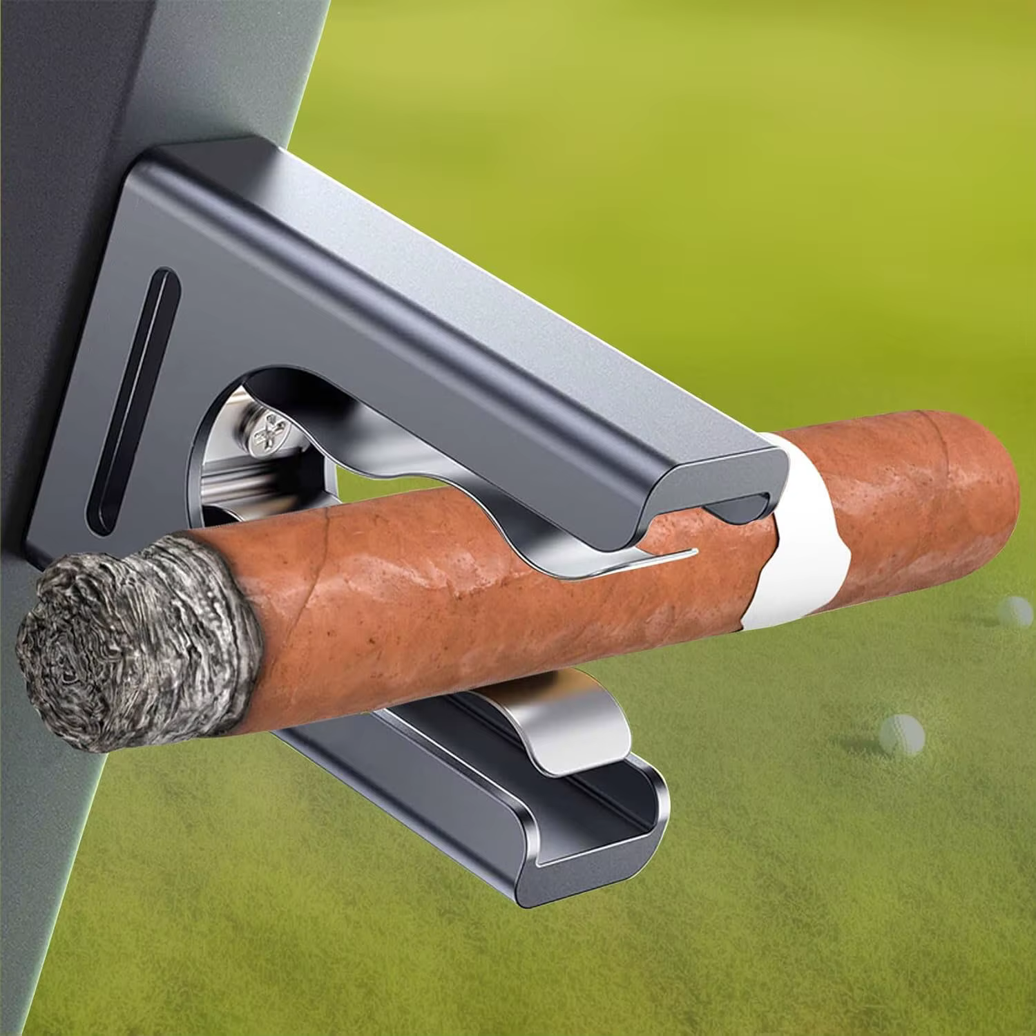 Porte-cigares magnétique, accessoire de golf ultime pour les amateurs de cigares, clips à cigares en aluminium, compatible avec les chariots de golf, les chaises de plage, les cannes à pêche