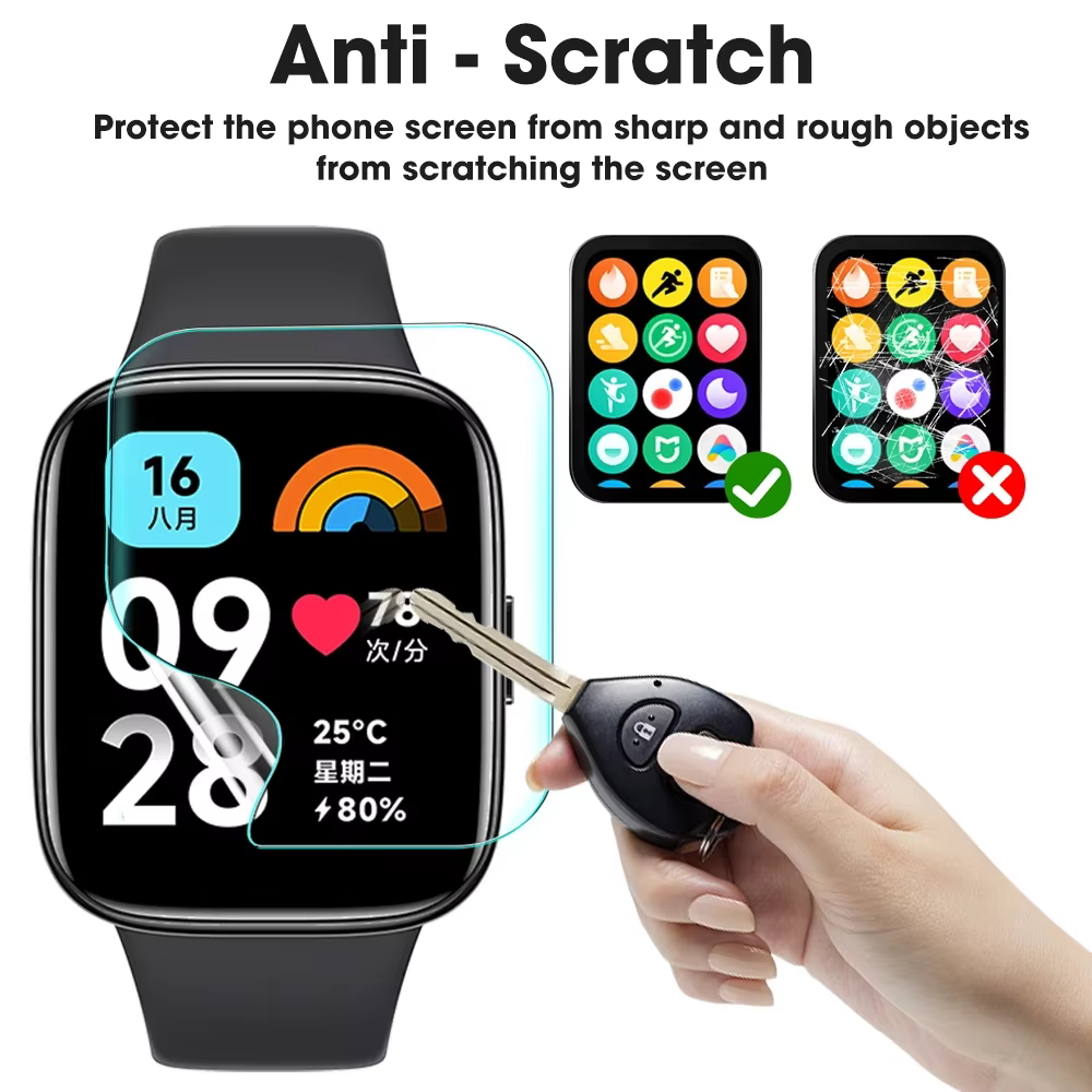 Protecteurs d'écran flexibles pour Xiaomi Redmi Watch 6 5 Active Lite HD