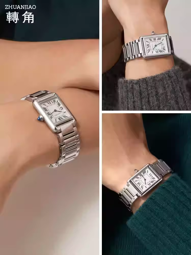 Bracelet de poignet en acier inoxydable massif de qualité supérieure pour Cartier Tank London Solo