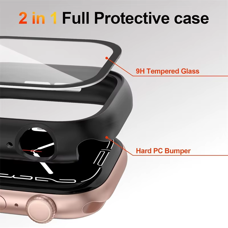 Verre + couvercle pour boîtier de montre Apple 44mm 40mm 38 42 49mm 41mm 45mm 46mm