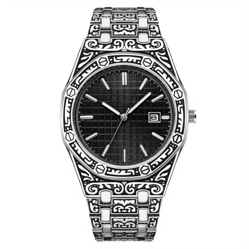 Montre d'affaires élégante vintage pour hommes, montre à la mode