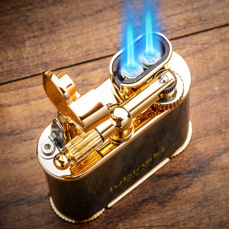 Ensemble d'accessoires pour fumer des cigares, coupe-vent, Jet flamme, briquet tranchant, coupe-cigare de bureau, ciseaux, porte-cigare, cendrier buccal de luxe