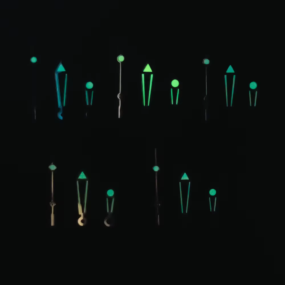 Aiguilles de montre lumineuses, compatibles avec les mouvements NH35 NH36.