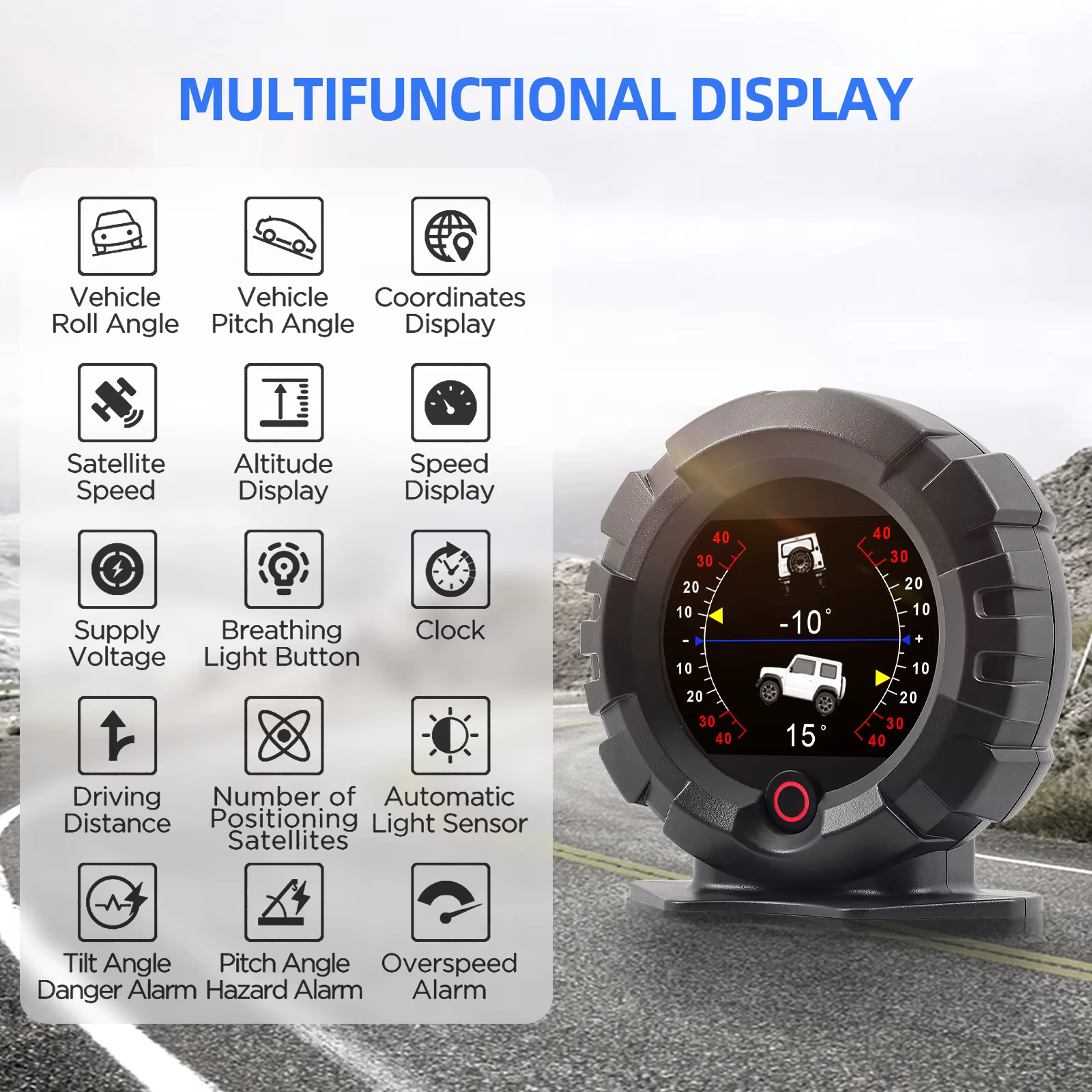 Inclinomètre numérique de voiture X95