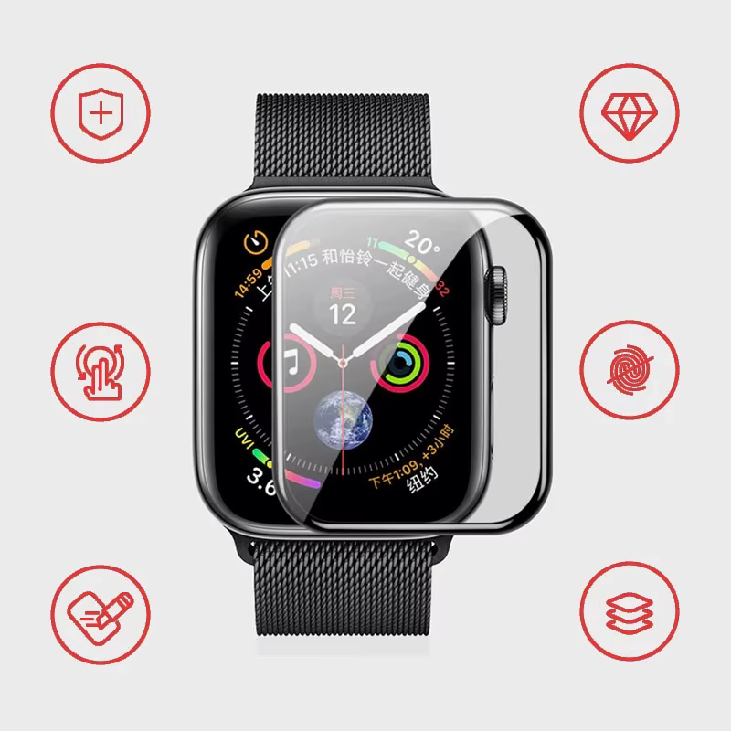 Protecteur d'écran pour Apple Watch 7 6 SE 5 9 8 4 3 2 40MM 41MM 42MM 44MM 45MM 38MM