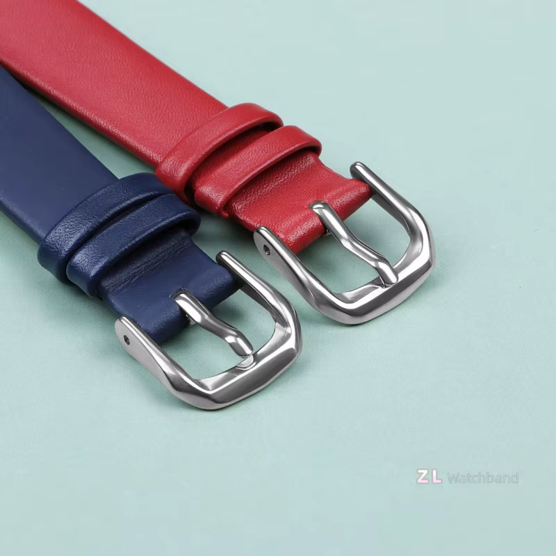 Bracelet de montre rétro en cuir véritable pour femme