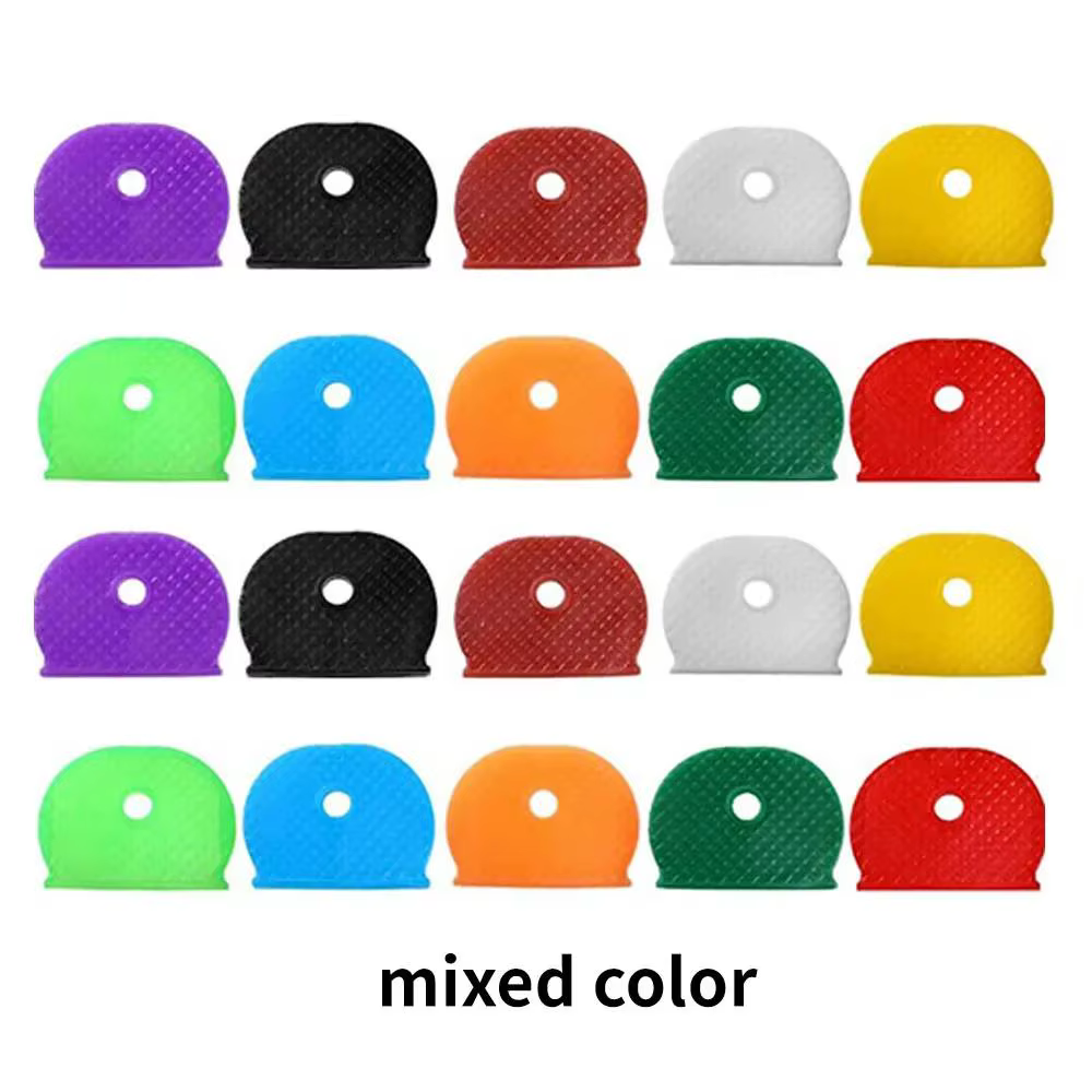 10 pièces 24 pièces 32 pièces couleur manchon de clé couleur mixte Silicone souple élastique porte-clés bricolage clé pendentif marquage pour distinguer la clé
