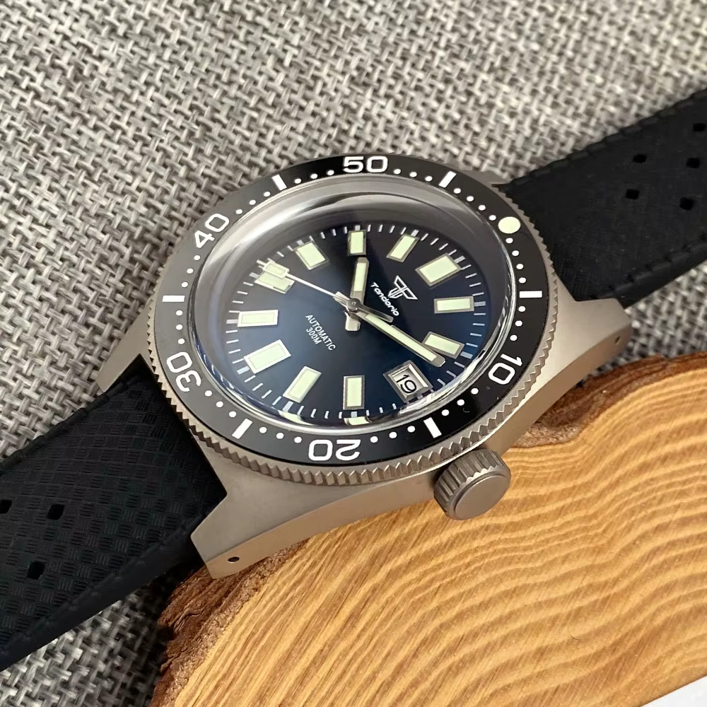 Tandorio-Montre MAS alimentée par plongée en titane pour homme