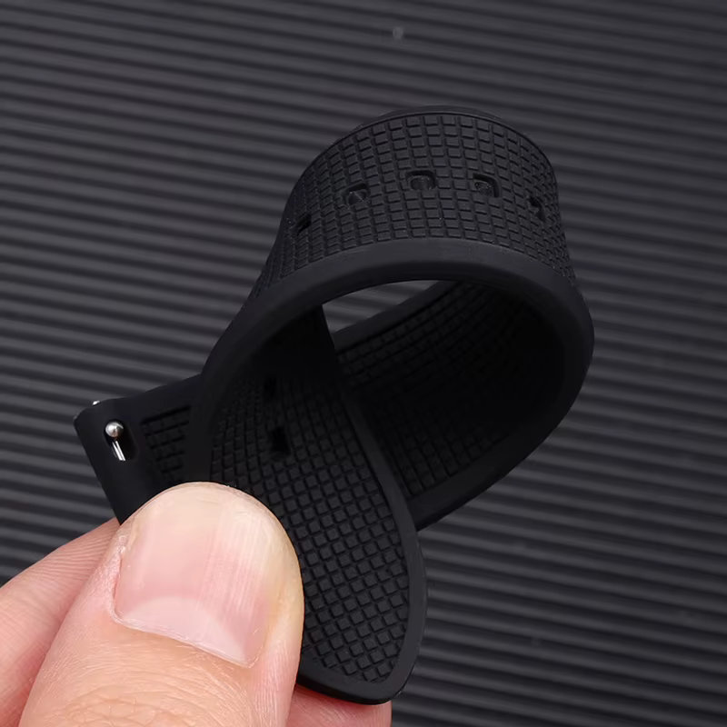 Bracelet de montre en caoutchouc de Silicone souple et étanche