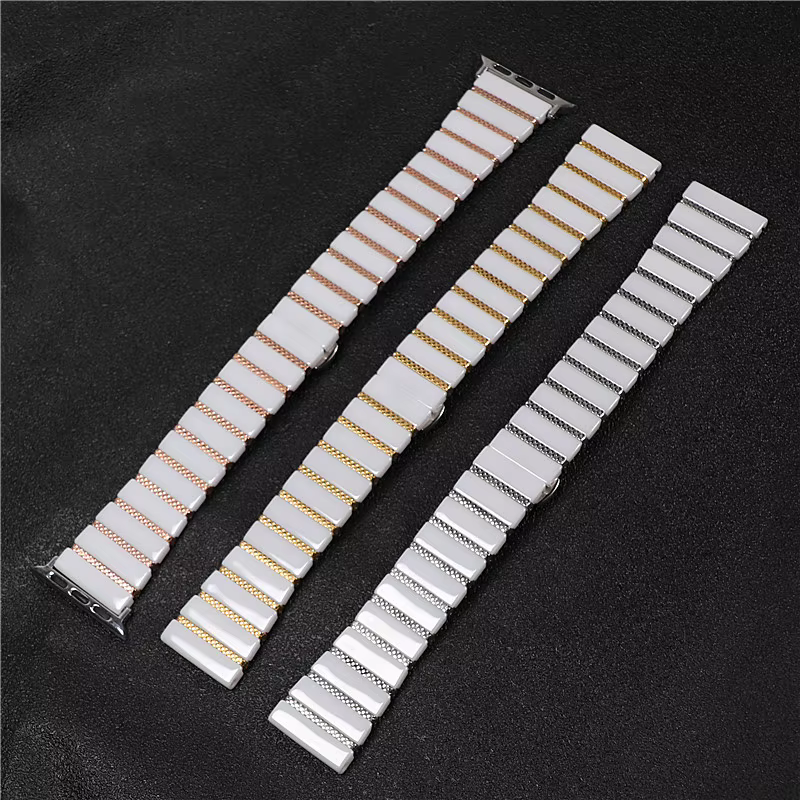 Bracelet en céramique et acier pour montre connectée Samsung Galaxy 5