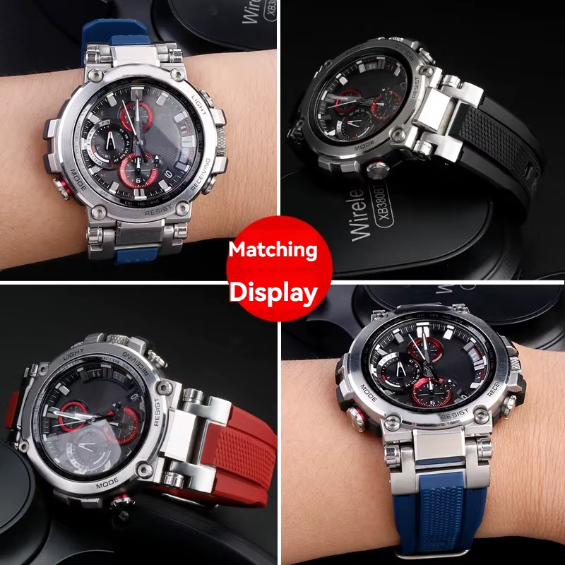Bracelet à maillons en acier massif modifié MTG-B1000 pour Casio G-Shock