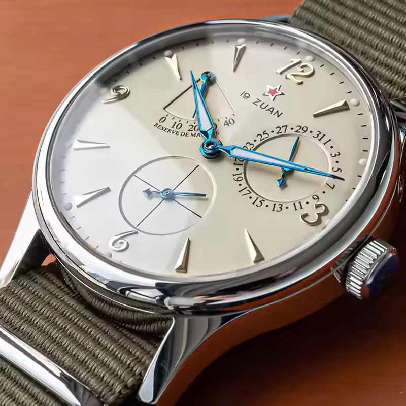 Calenda Seagull1963 Ensemble de montres pour homme 40 mm ST1780 Mouvement mécanique automatique Verre saphir Style rétro Résistant à l'eau