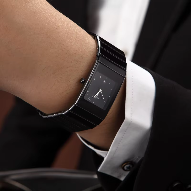 Montre carrée pour hommes OUPAI avec cadran rectangulaire
