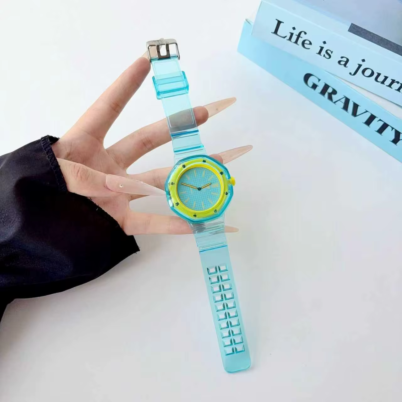 Bracelet de montre transparent pour Swatch x AP Royal Pop