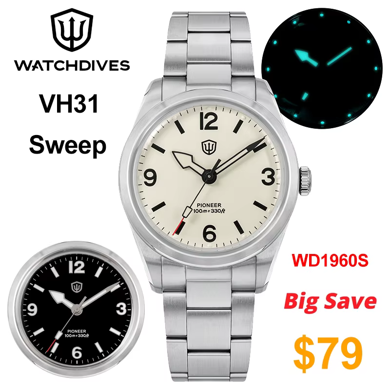 Watchdives WD1960S V2 montre à quartz pour hommes