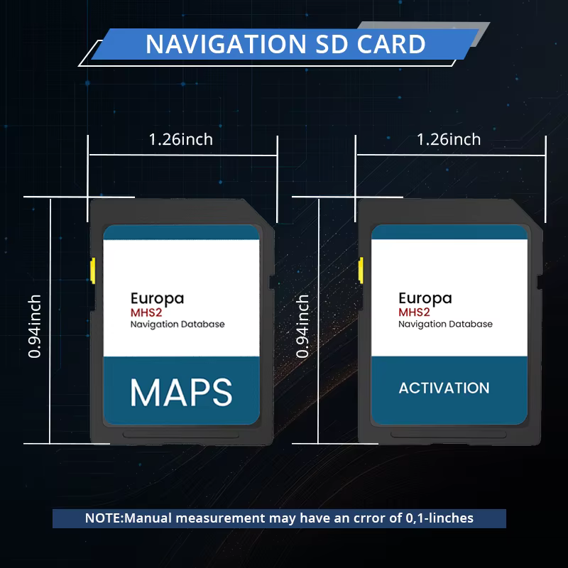 Carte SD de Navigation 2024/2025, mise à jour de la carte par satellite pour Audi MMI MHS2 A3/A4/A5/Q2/Q3, carte SD GPS
