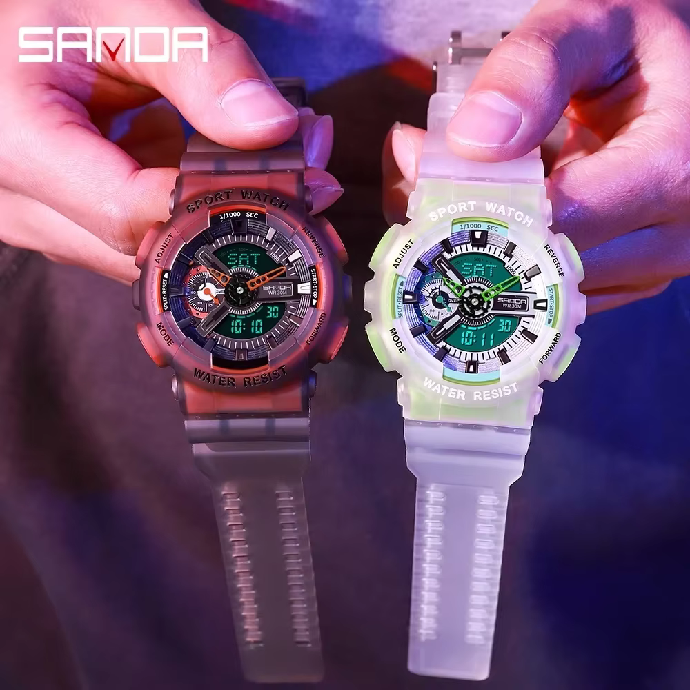 SNADA 3029 montre pour hommes Top qualité LED numérique luxe choc montres Relogio Masculino