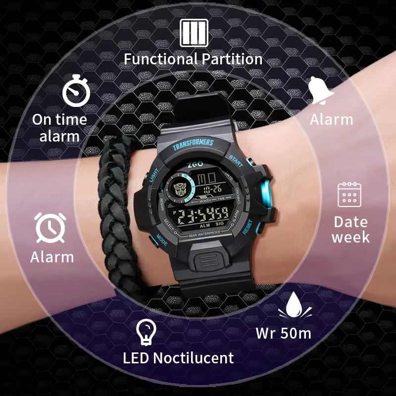 ZGO X Transformers montres pour hommes montre électronique étanche