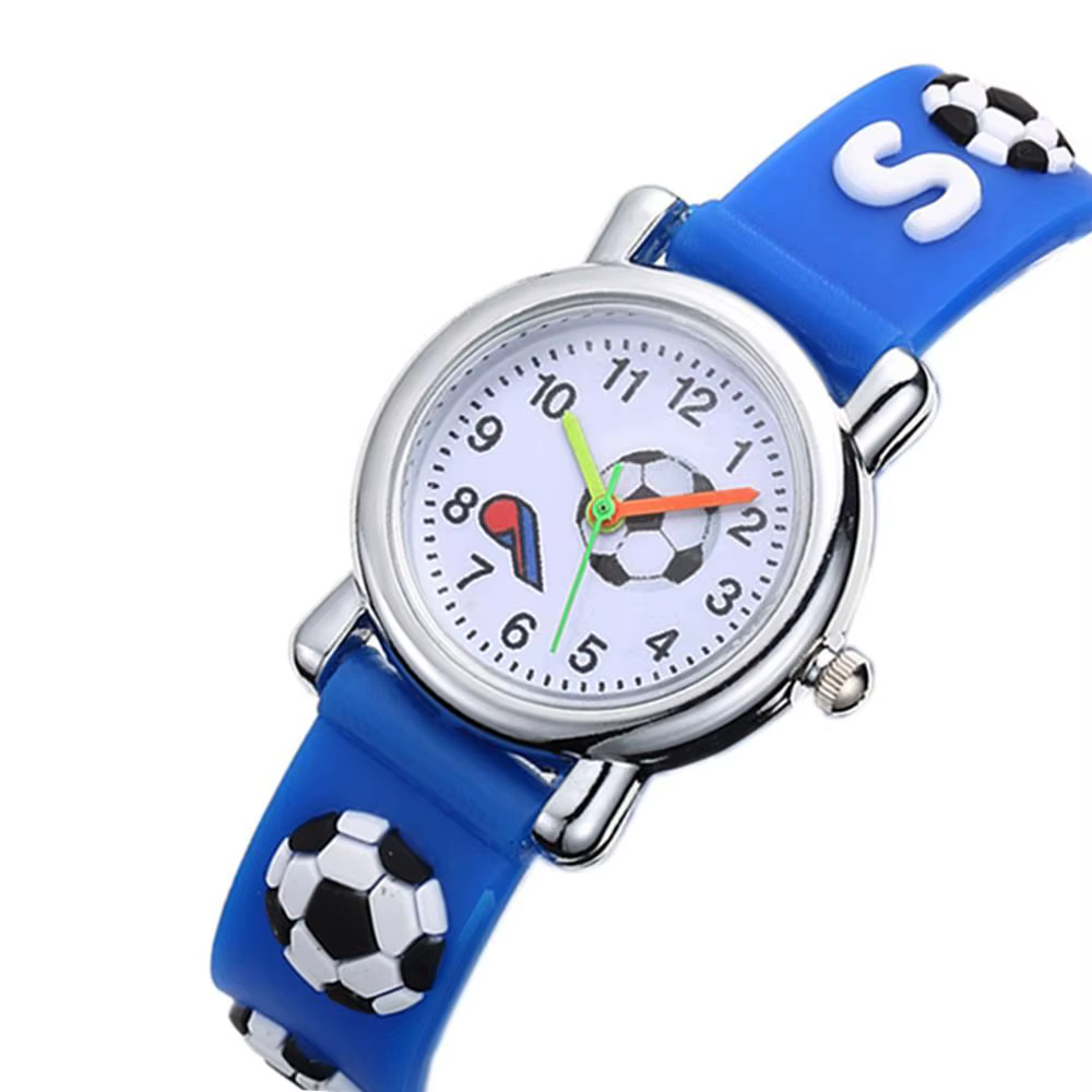 Montre de sport pour enfants en silicone étanche à mouvement à quartz