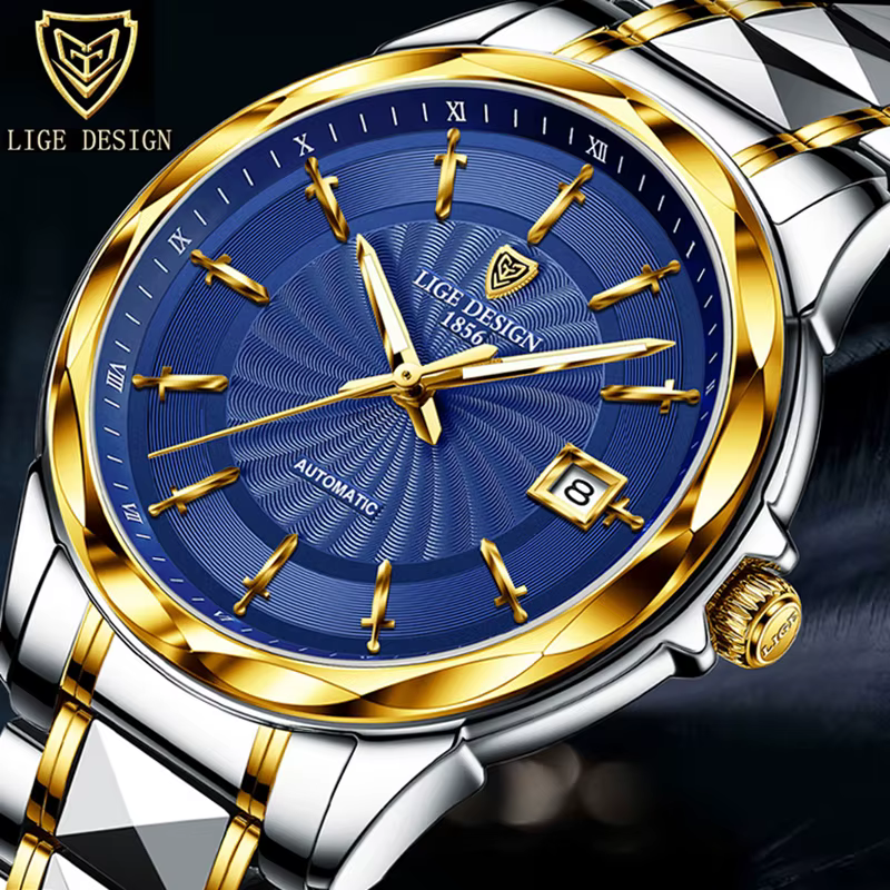 LIGE – montre d'affaires pour hommes