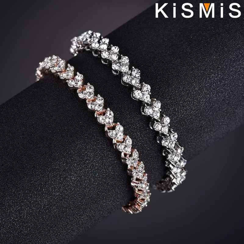Bracelet jonc en cristal de luxe pour femmes, or rose, argent, bijoux de mode, cadeau fait à la main