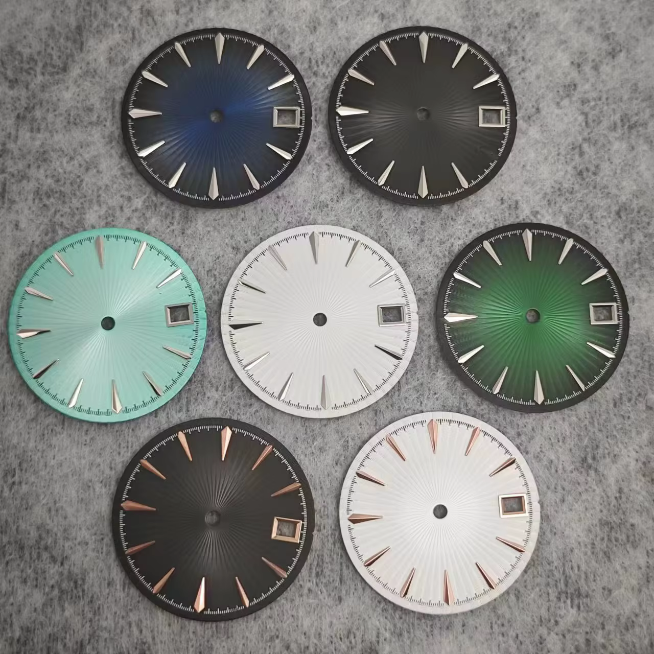 Cadran de montre 29mm, Surface à motif Radial avec Date unique, pièces de rechange pour montre pour hommes et femmes, pour mouvement NH35/NH36