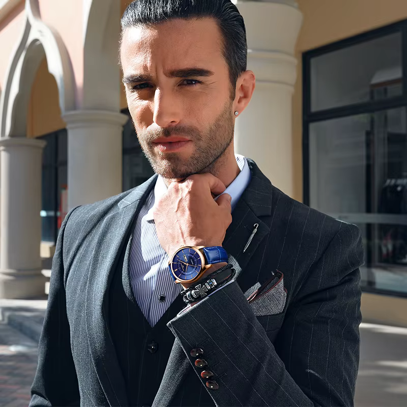 Montre à quartz étanche pour homme