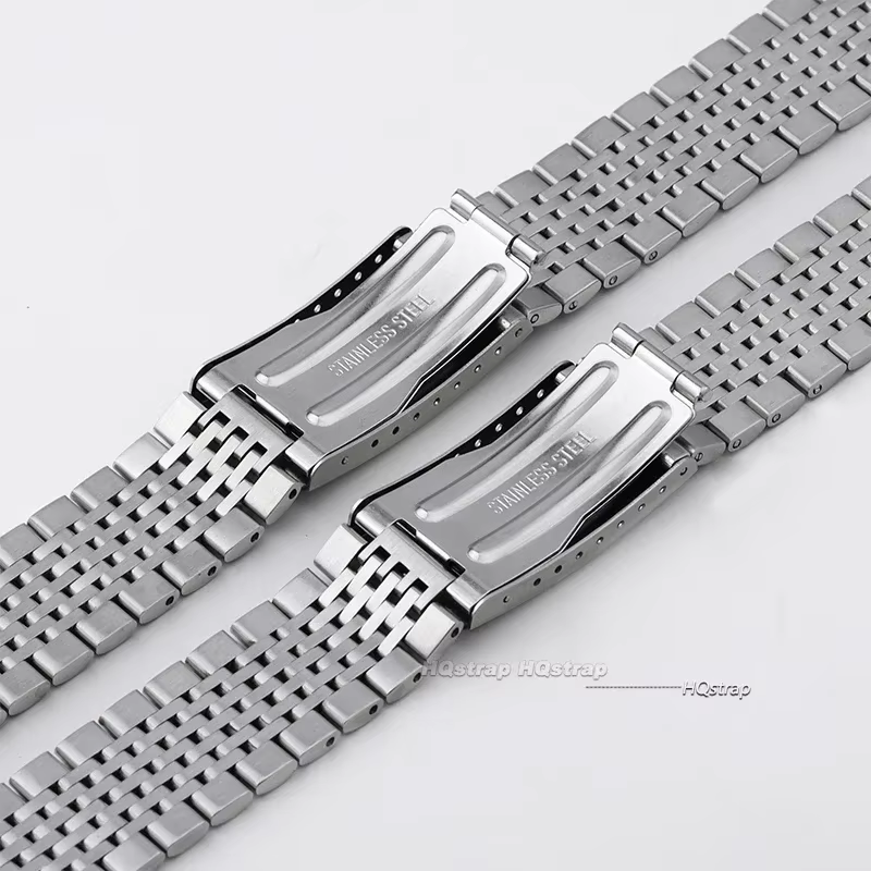 Bracelet de montre en acier inoxydable à extrémité plate incurvée de 18mm 20mm 22mm