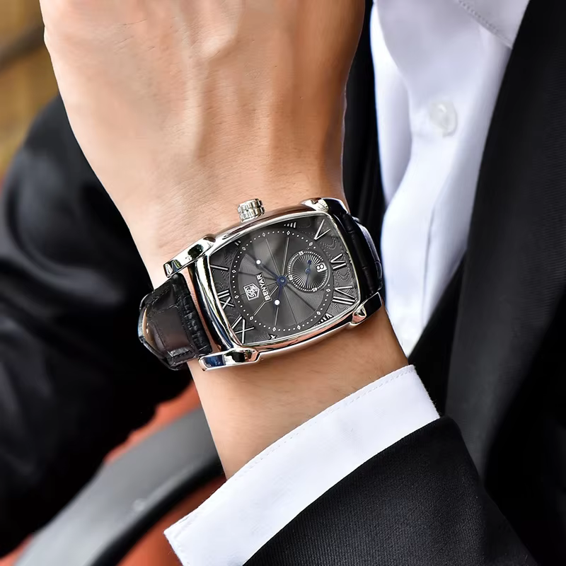 BENYAR – montre-bracelet en cuir pour hommes