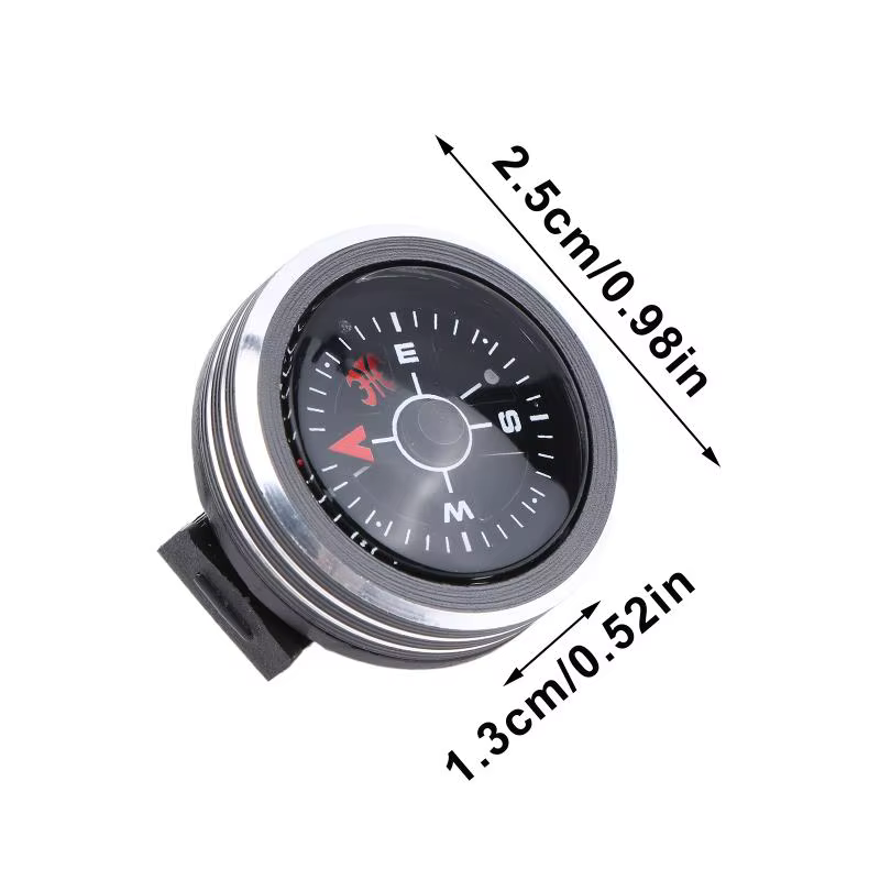 Mini boussole de survie portable pour la randonnée et le camping