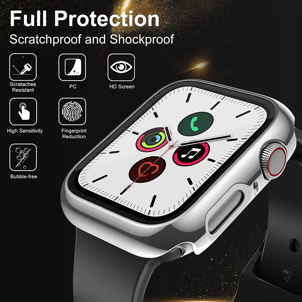 360 couverture complète pour Apple Watch 45mm 41mm 44mm 40mm 42mm 38mm