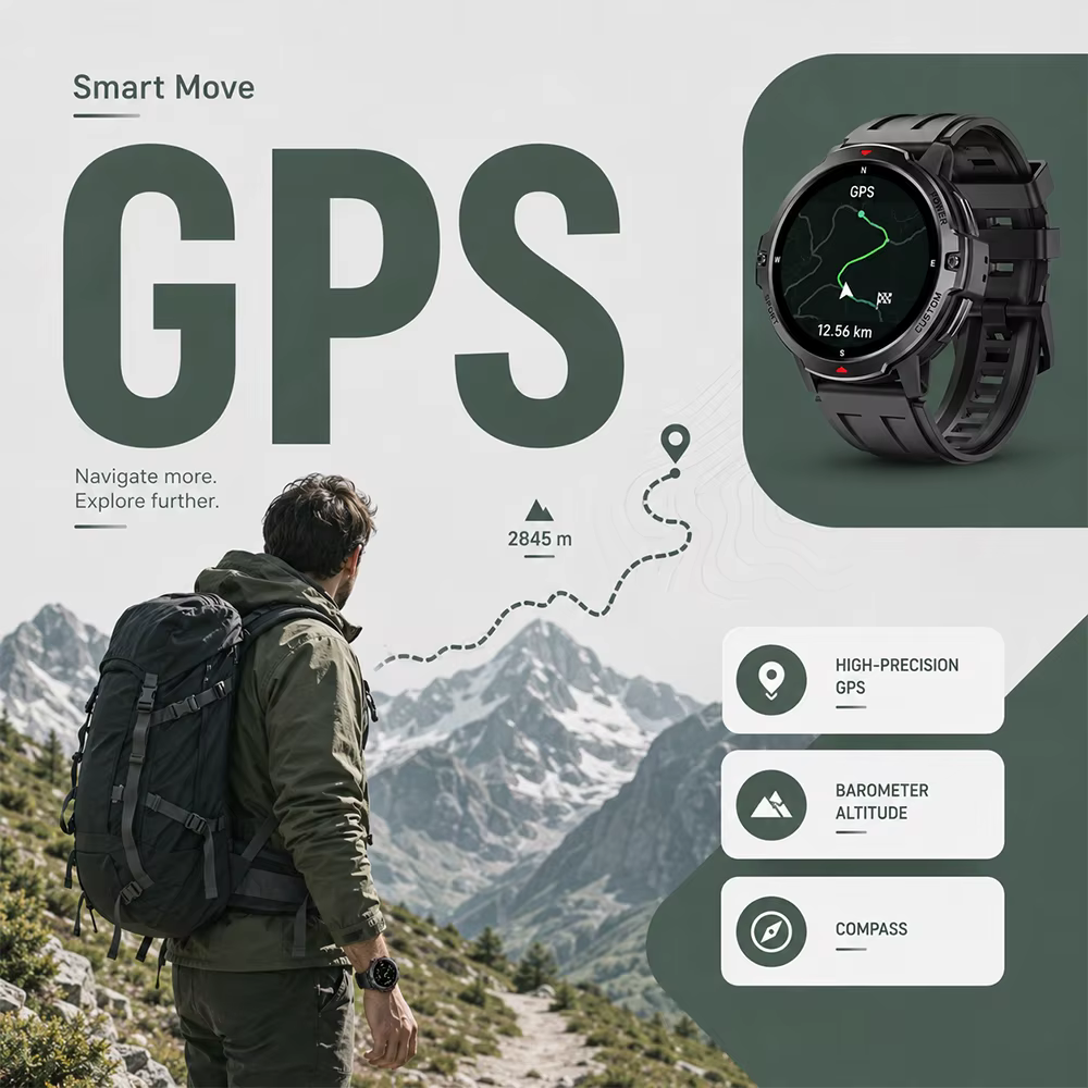 Montre connectée GPS avec suivi en temps réel