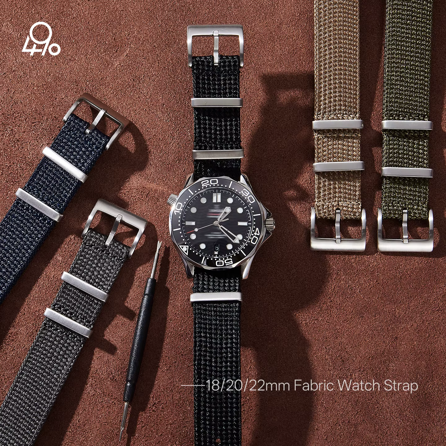 Bracelet de montre en nylon tissé 18mm 20mm 22mm pour Seiko Omega Tissot