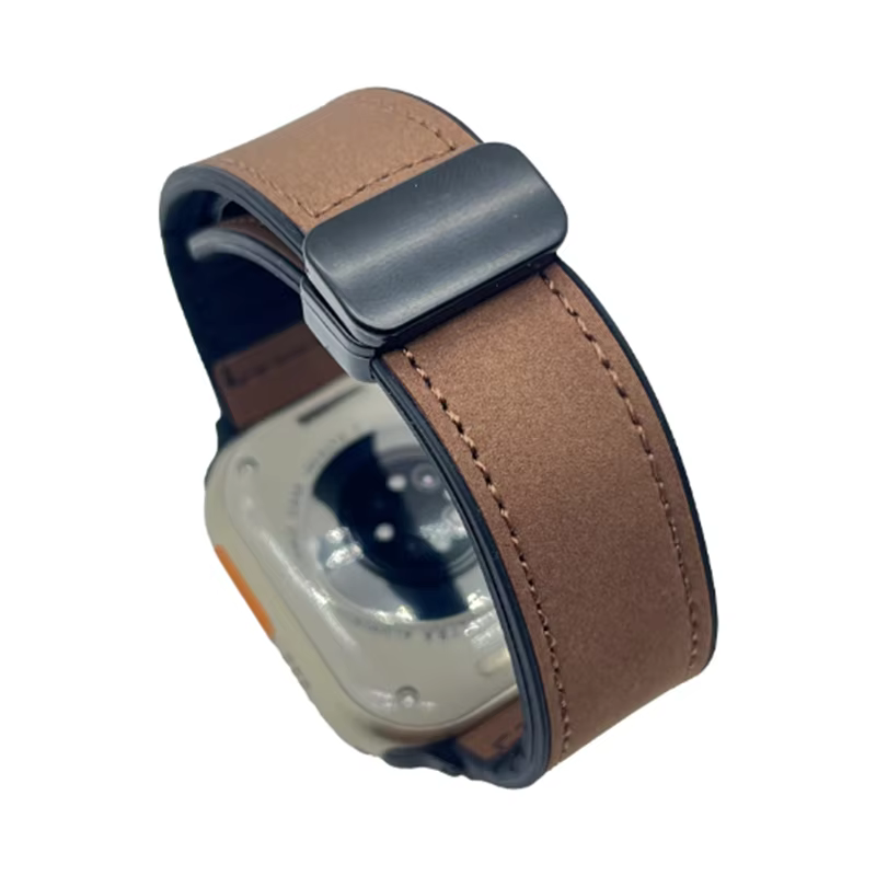 Bracelets de montre en cuir pour Apple Watch Starp 44mm 42 46 49mm 45 41 38mm Bracelet iWatch série 9 8 3 SE 6 7 10
