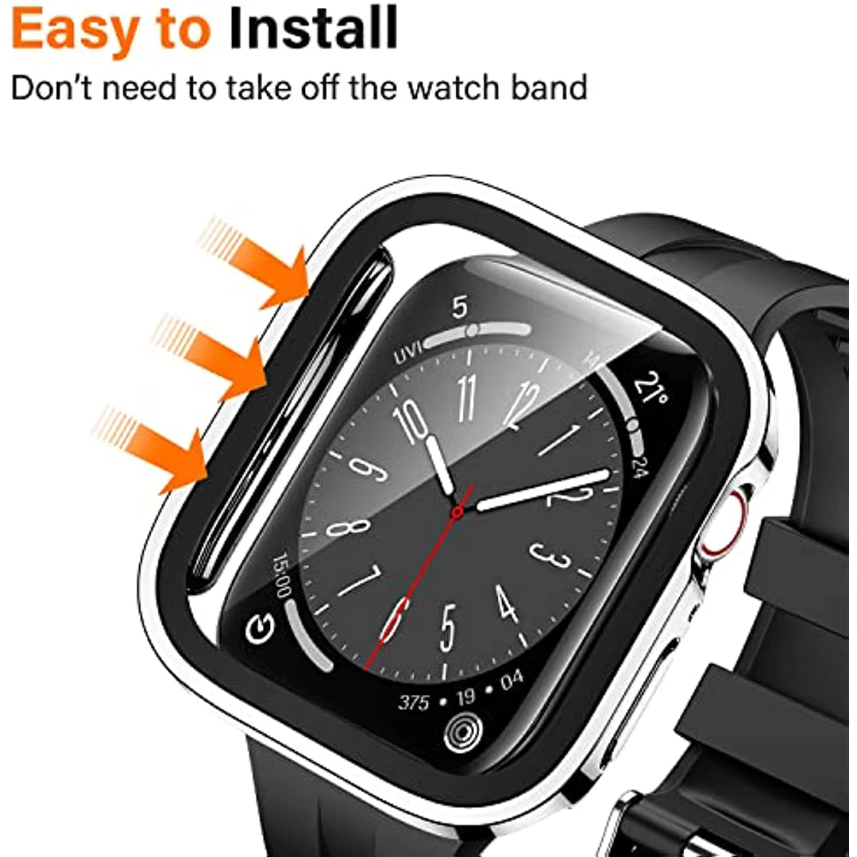 Boîtier de montre étanche + verre pour Apple Watch 40/41/42/44/45/46mm
