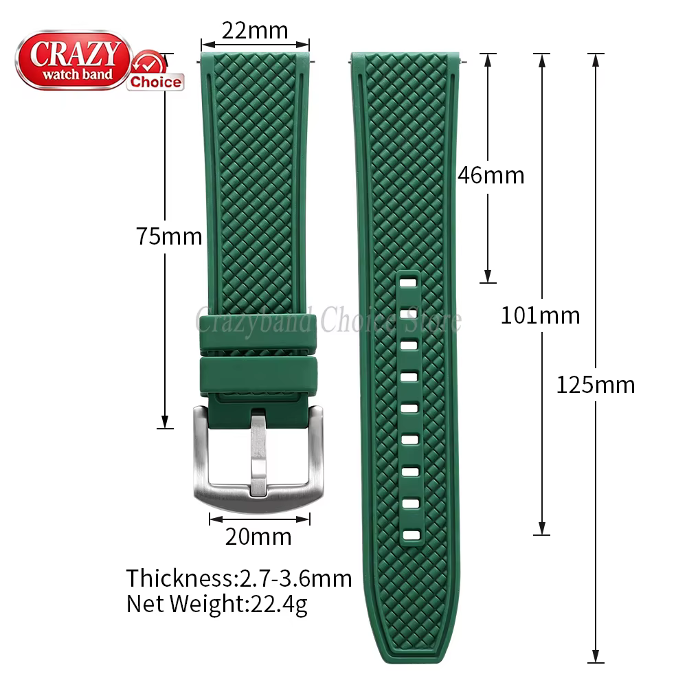 Bracelet de montre en silicone universel pour Seiko