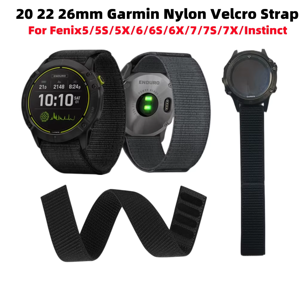 Garmin-Bracelet en nylon souple pour montre de sport